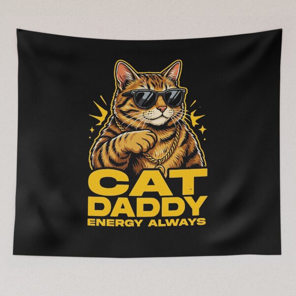 Item preview, Cat Daddy Energy Always Funny Cat Lover Design designed and sold by BHMARTS.