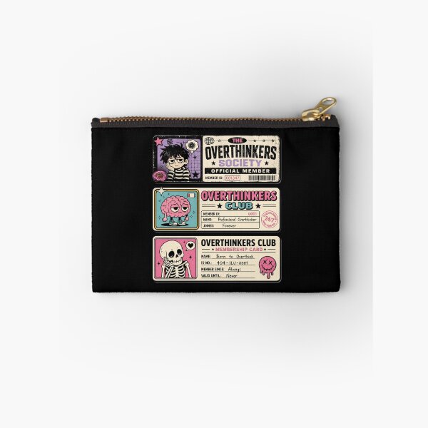 Item preview, Overthinkers Club Sticker Pack | Funny Overthinking Membership Card Stickers | Introvert Brain Humor Decal Set designed and sold by sadedream.