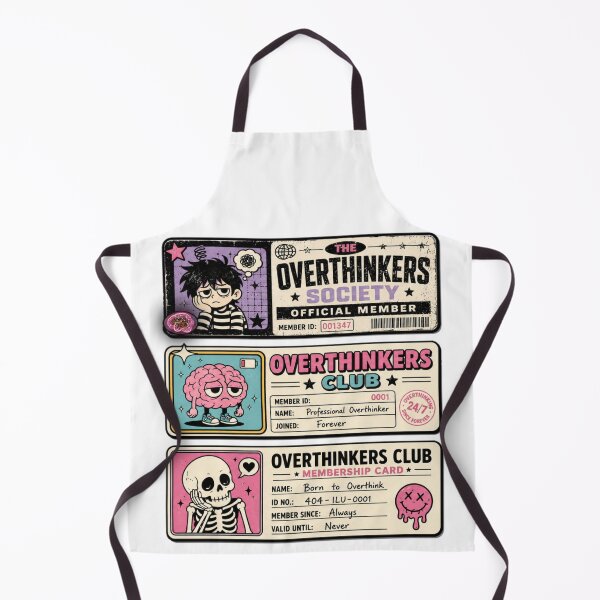 Item preview, Overthinkers Club Sticker Pack | Funny Overthinking Membership Card Stickers | Introvert Brain Humor Decal Set designed and sold by sadedream.