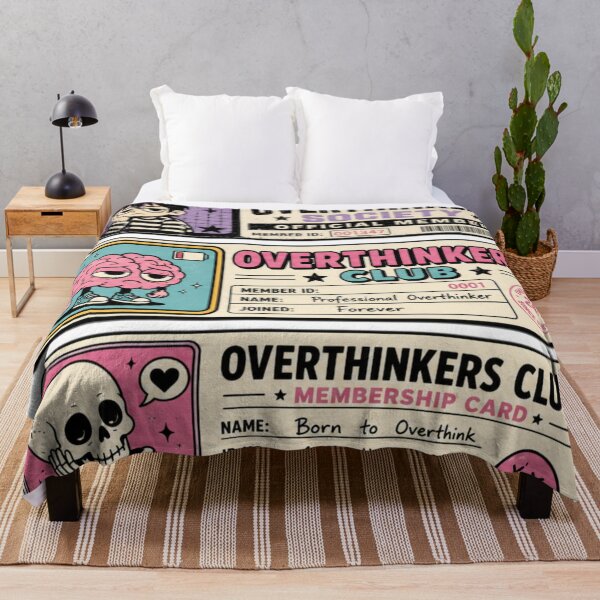Item preview, Overthinkers Club Sticker Pack | Funny Overthinking Membership Card Stickers | Introvert Brain Humor Decal Set designed and sold by sadedream.