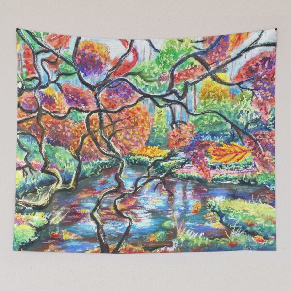 Item preview, Japanese gardens in spring designed and sold by IrinaRammos-Art.