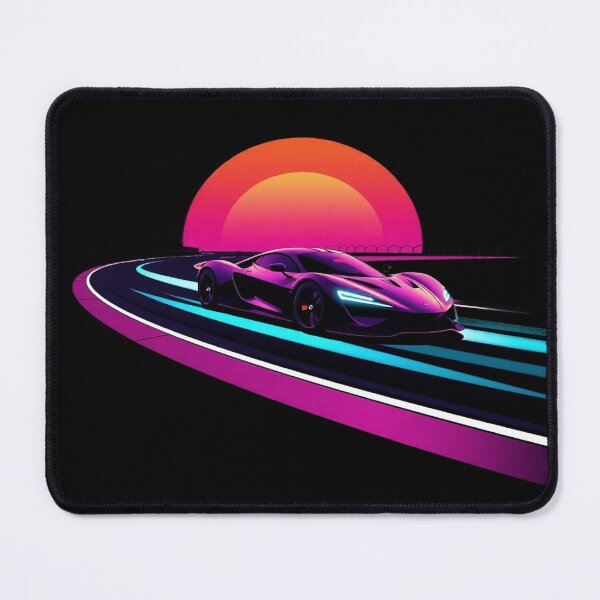 Item preview, Neon Cyberpunk Racing Supercar Drifting Retro Sunset Corner designed and sold by Tama-sirth.