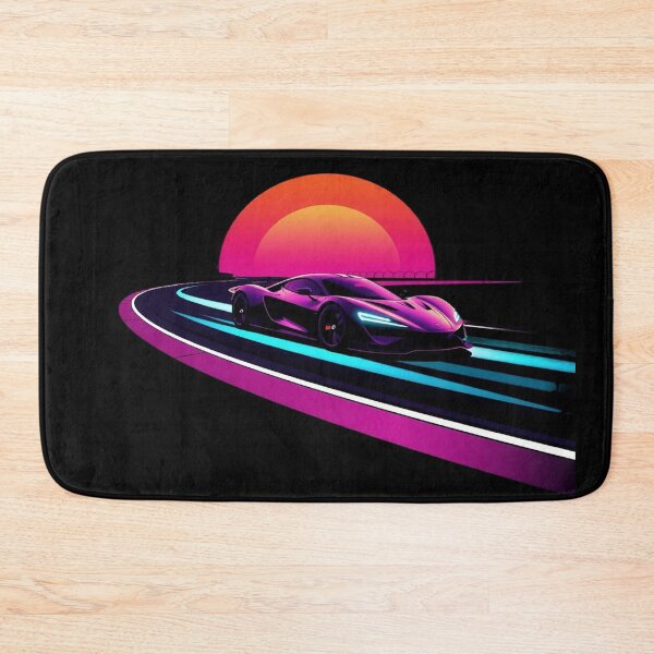 Item preview, Neon Cyberpunk Racing Supercar Drifting Retro Sunset Corner designed and sold by Tama-sirth.