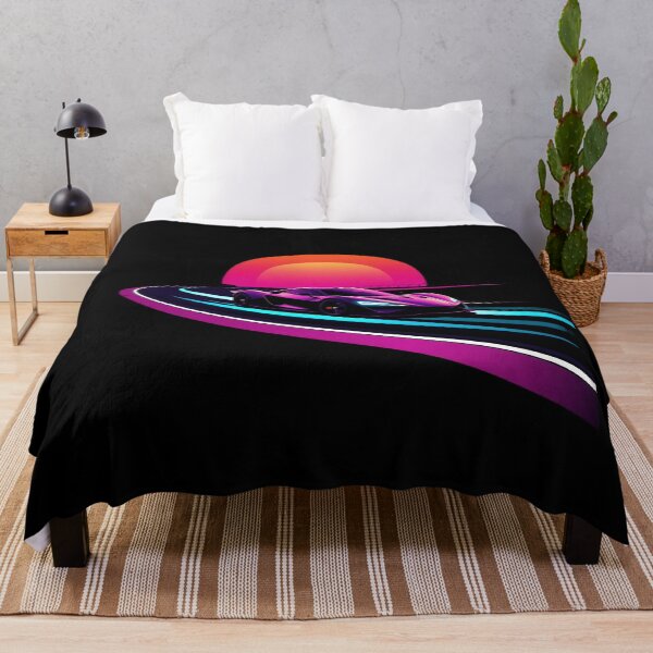 Item preview, Neon Cyberpunk Racing Supercar Drifting Retro Sunset Corner designed and sold by Tama-sirth.