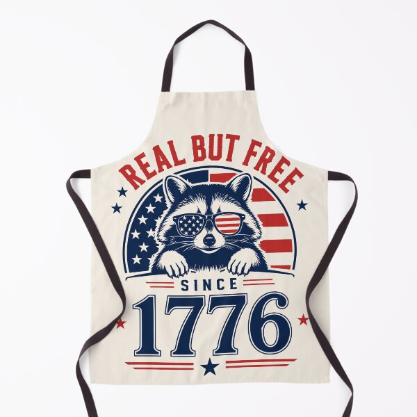 Item preview, Real But Free Since 1776 Funny 4th Of July Raccoon designed and sold by legendaryskins.