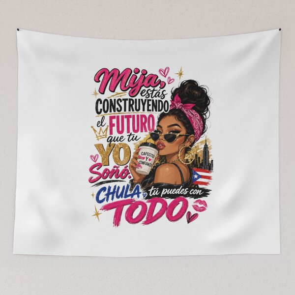 Item preview, Mija, estas Construyendo el Futuro , Latina Quote in Spanish designed and sold by DigiAngDesigns.