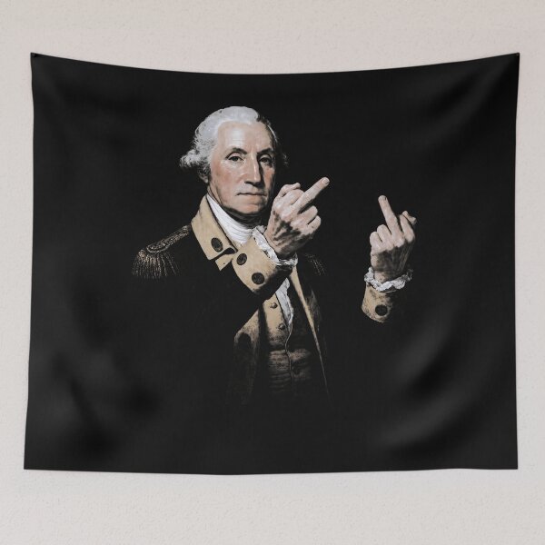 Item preview, Funny George Washington Middle Finger designed and sold by ripgoatclothing.