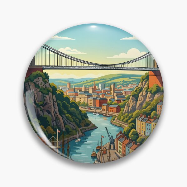 Item preview, Bristol United Kingdom Vintage Retro Travel Poster designed and sold by Ar0undTheW0rld.