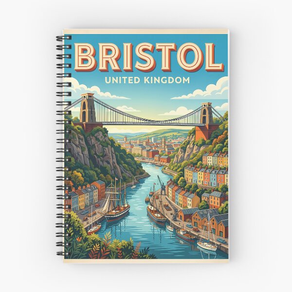 Item preview, Bristol United Kingdom Vintage Retro Travel Poster designed and sold by Ar0undTheW0rld.