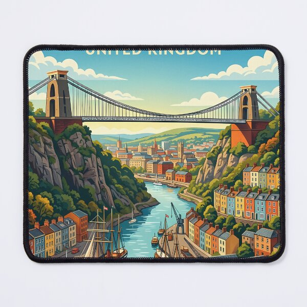 Item preview, Bristol United Kingdom Vintage Retro Travel Poster designed and sold by Ar0undTheW0rld.