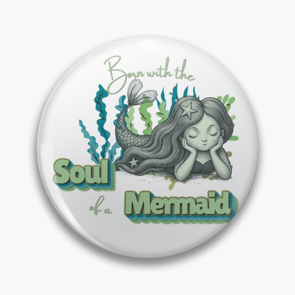 Item preview, Born with the Soul of a Mermaid - Vintage Mermaid Illustration Sea Lover Design designed and sold by DonnaRaine.
