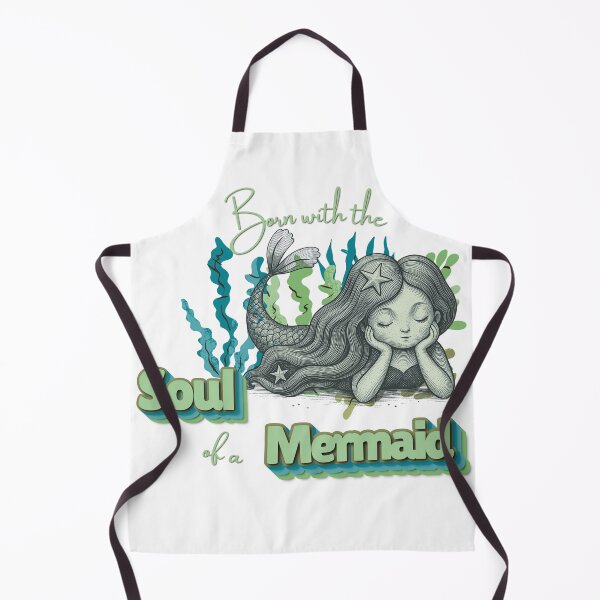 Item preview, Born with the Soul of a Mermaid - Vintage Mermaid Illustration Sea Lover Design designed and sold by DonnaRaine.