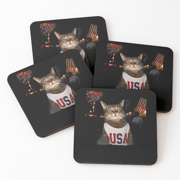 Item preview, July 4Th Patriotic Cat Smoking Cigarette 250 Years Cat Lover designed and sold by ripgoatclothing.