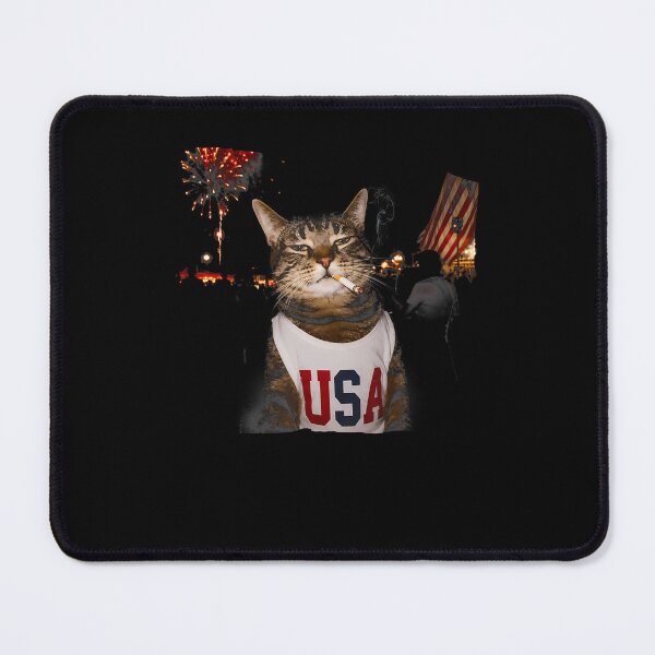 Item preview, July 4Th Patriotic Cat Smoking Cigarette 250 Years Cat Lover designed and sold by ripgoatclothing.