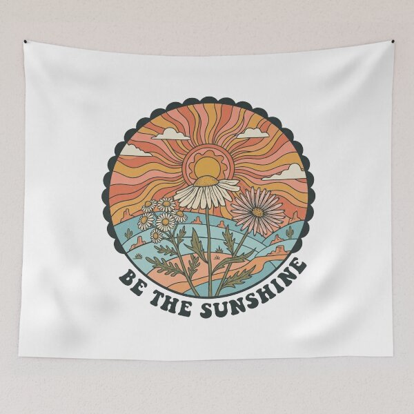 Item preview, Retro 70s Be The Sunshine Daisy Desert Vintage Sunset Graphic designed and sold by rediscoveredapp.