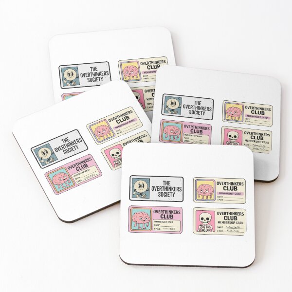Item preview, Overthinkers Club Sticker Pack | Funny Overthinking Membership Card Stickers | Introvert Brain Humor Decal Set designed and sold by sadedream.