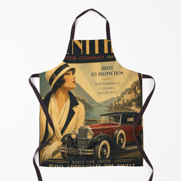 Artikelvorschau, Art-Deco-Reiseplakat Frau Automobil Vintage-Werbung entworfen und verkauft von BlueLineLAX.
