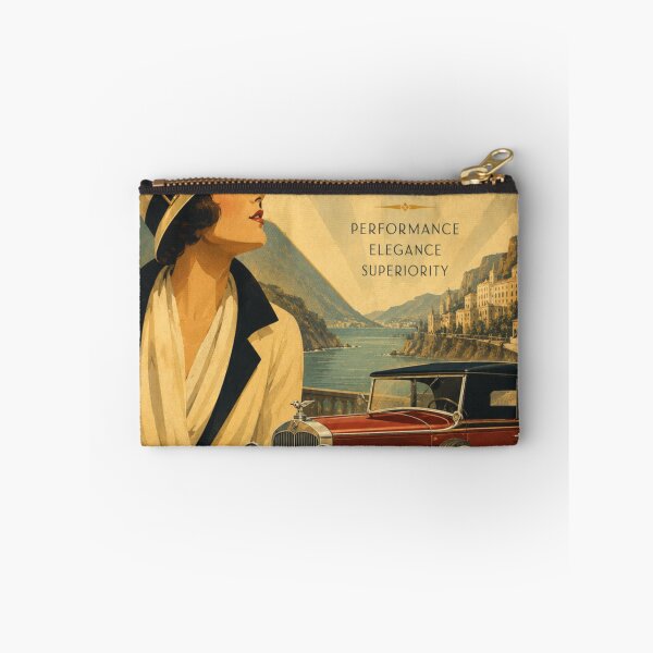 Item preview, Art Deco Travel Poster Woman Automobile Vintage Advertising   designed and sold by BlueLineLAX.