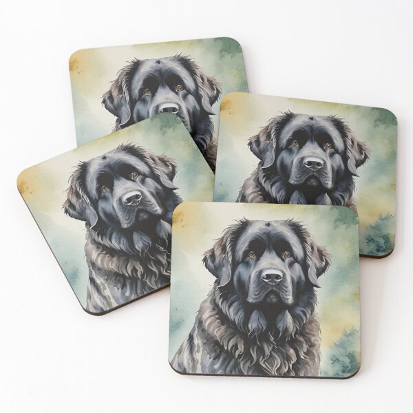 Item preview, Newfoundland Dog Watercolor Dog Art designed and sold by MaverlyShop.