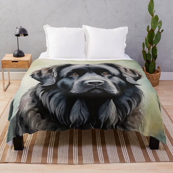 Item preview, Newfoundland Dog Watercolor Dog Art designed and sold by MaverlyShop.
