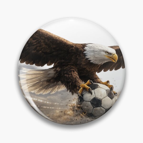 Item preview, Bald Eagle Gripping Soccer Ball Stadium – Powerful American Football Art | Eagle Soccer Gift designed and sold by irfanshikh.