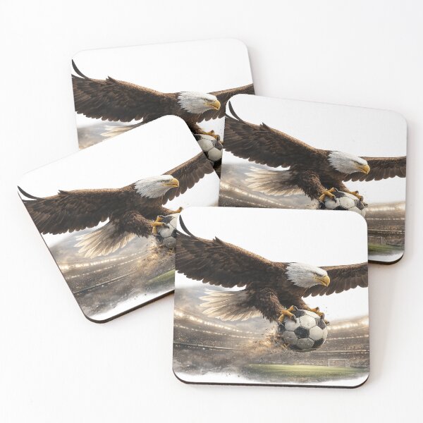 Item preview, Bald Eagle Gripping Soccer Ball Stadium – Powerful American Football Art | Eagle Soccer Gift designed and sold by irfanshikh.