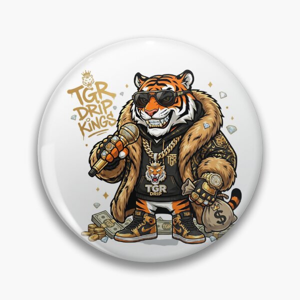 Item preview, Swag Tiger Luxury Hip Hop Streetwear Drip Funny T-Shirt Art designed and sold by Presshue.