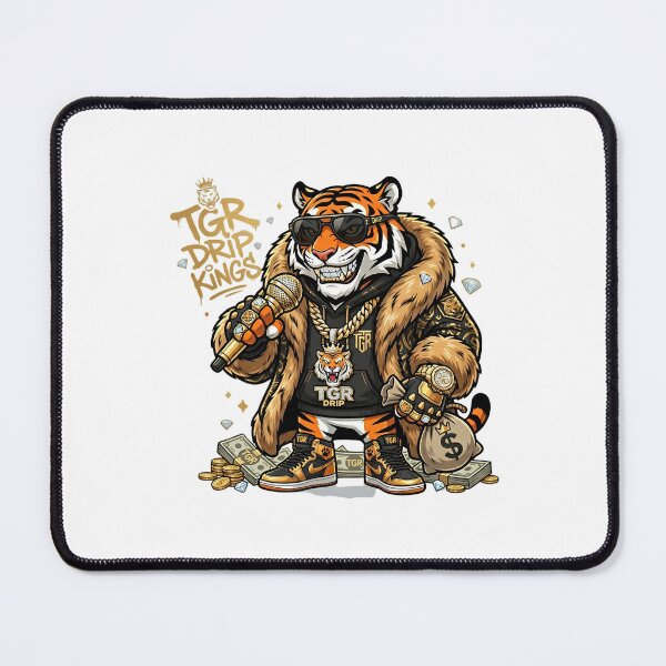 Item preview, Swag Tiger Luxury Hip Hop Streetwear Drip Funny T-Shirt Art designed and sold by Presshue.
