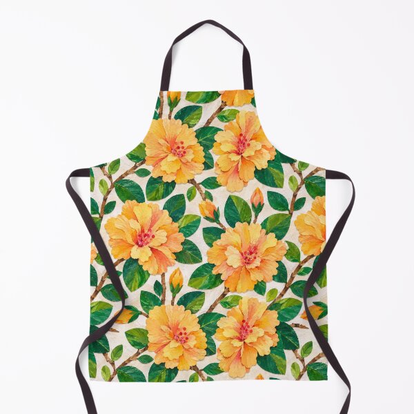Item preview, Seamless Tropical Hibiscus Collage Pattern, Colorful Handcrafted Paper Cut Floral Design, Botanical Summer Repeat Print designed and sold by SWSandraWechner.