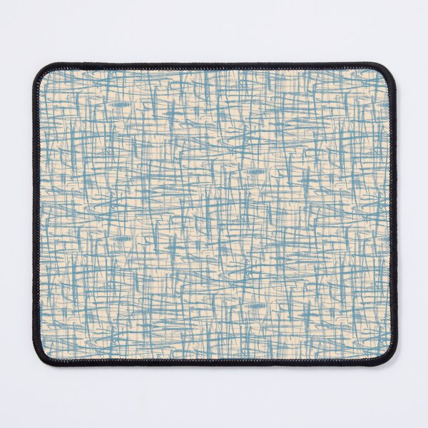 Item preview, Mid Century Modern Minimalist Hatch Pattern in Blue and Cream designed and sold by kierkegaard.