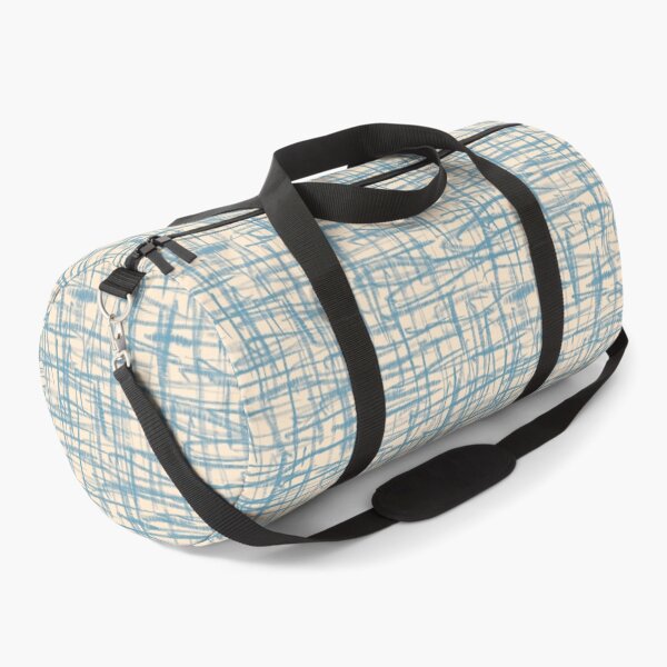 Item preview, Mid Century Modern Minimalist Hatch Pattern in Blue and Cream designed and sold by kierkegaard.