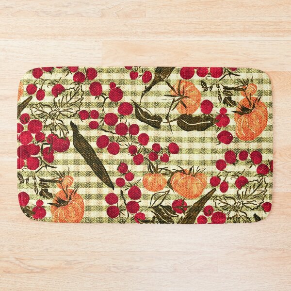 Item preview, Tomato Time - Heirloom Okra & Cherry Tomatoes on Rustic Green Farmhouse Gingham designed and sold by LoveAlways-AEP.