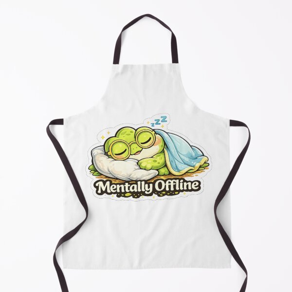 Item preview, Cute Frog Sleeping Sticker | Mentally Offline | Introvert Frog Gift designed and sold by LandlordsIndia.