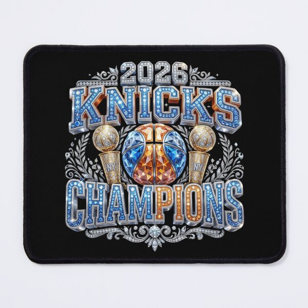 Item preview, New York Knicks Champions 2026, NY Knicks Silver, Blue & Orange Art designed and sold by DigiAngDesigns.