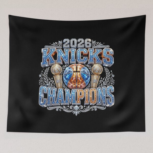 Item preview, New York Knicks Champions 2026, NY Knicks Silver, Blue & Orange Art designed and sold by DigiAngDesigns.