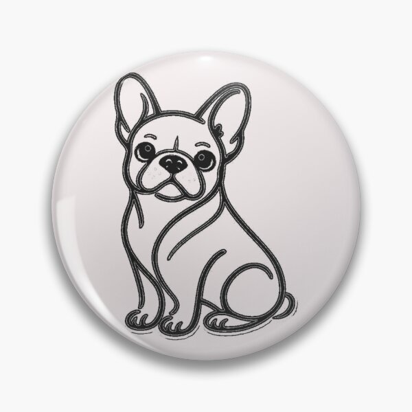 Item preview, French Bulldog Line Art ⭐ Minimalist Frenchie One Line Gift (Black Print) designed and sold by UrbanPrintVibes.