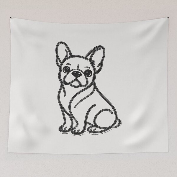 Item preview, French Bulldog Line Art ⭐ Minimalist Frenchie One Line Gift (Black Print) designed and sold by UrbanPrintVibes.
