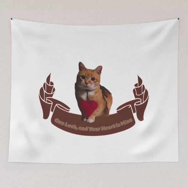 Item preview, Heart-Stealing Cat – One Look and Your Heart Is Mine designed and sold by MB-CatPrints.