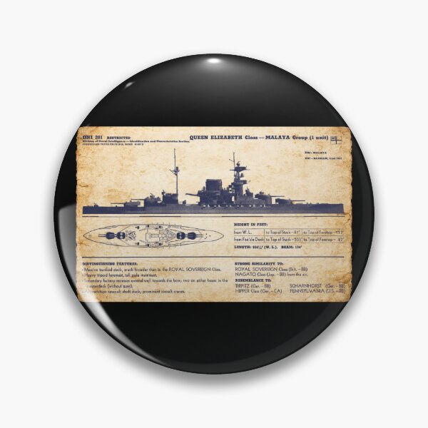 Item preview, Queen Elizabeth Class Battleship WW2 Diagram designed and sold by MilitaryMart.