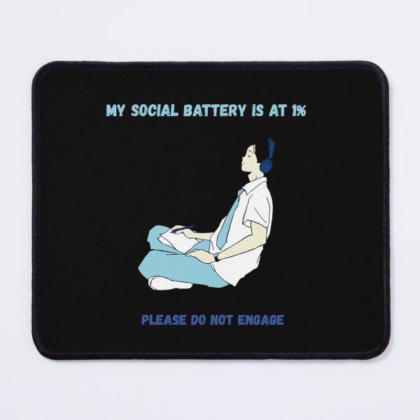 Item preview, Creative Soul Social Battery 1% – Introvert Artist Aesthetic designed and sold by ContigoART.