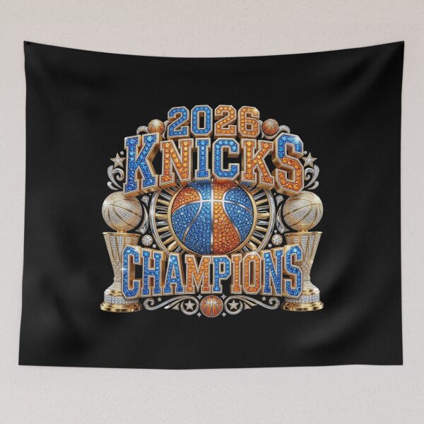Item preview, New York Knicks Champions 2026, NY Knicks Gold, Blue & Orange Art designed and sold by DigiAngDesigns.