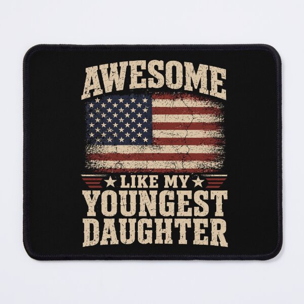 Item preview, Awesome Like My Youngest Daughter, Fathers Day American Flag Daughter Gifts designed and sold by 76Valeria.