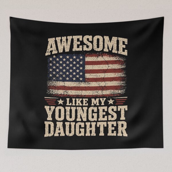 Item preview, Awesome Like My Youngest Daughter, Fathers Day American Flag Daughter Gifts designed and sold by 76Valeria.