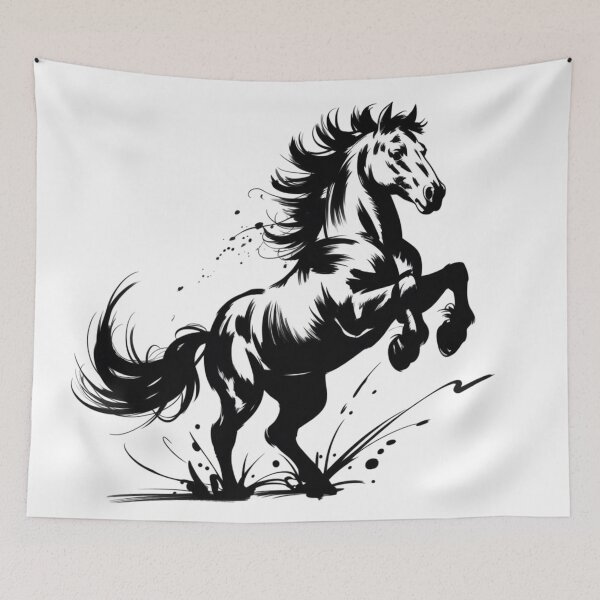 Item preview, Powerful wild horse rearing and running forward designed and sold by 123ks.