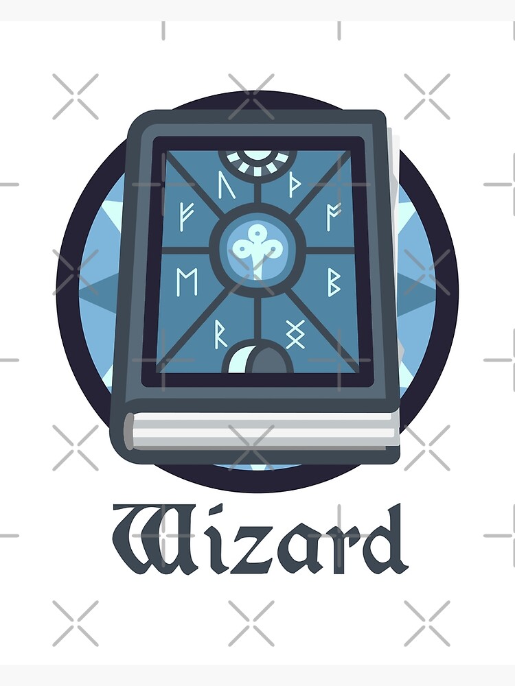 Dandd Wizard Class Sticker Poster For Sale By Gartisan Redbubble 0504