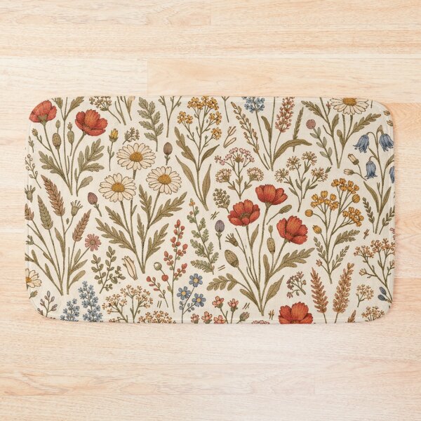 Item preview, Vintage Wildflower Meadow Botanical Pattern designed and sold by Owcomm.