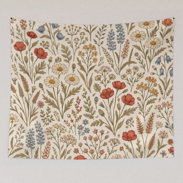 Item preview, Vintage Wildflower Meadow Botanical Pattern designed and sold by Owcomm.