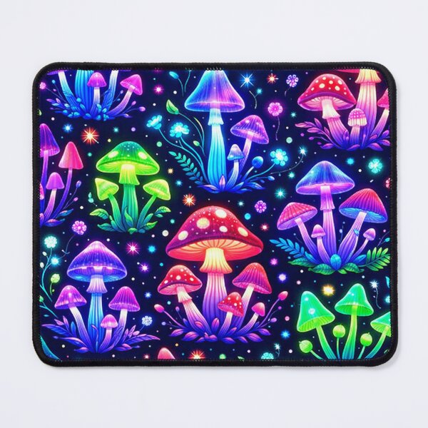 Item preview, Neon Glowing Mushroom Forest Pattern designed and sold by Owcomm.