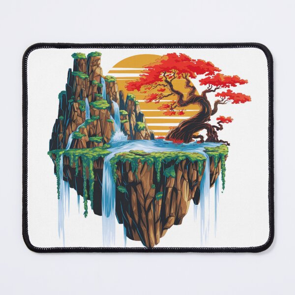 Item preview, Floating Island Waterfall Tree Illustration  designed and sold by Gabe1983.
