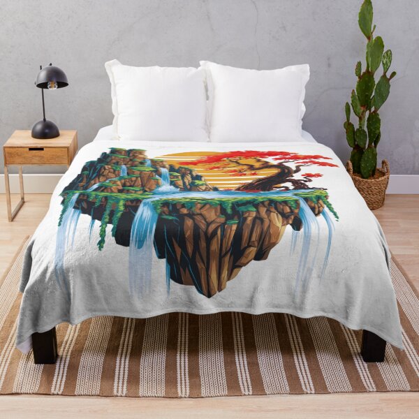Item preview, Floating Island Waterfall Tree Illustration  designed and sold by Gabe1983.